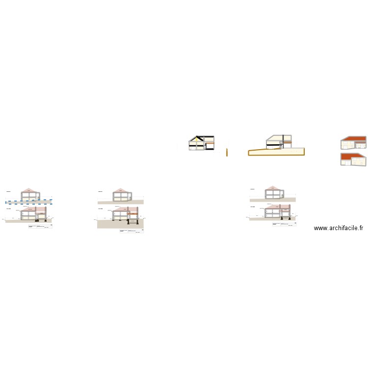 façade. Plan de 33 pièces et 559 m2