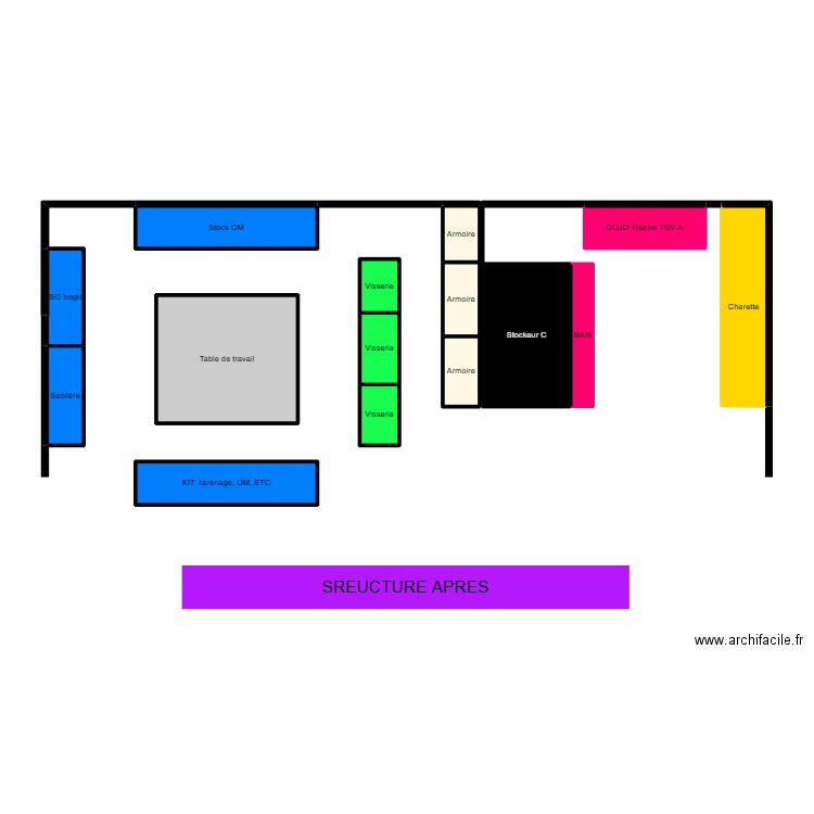 STRUCTURE kit. Plan de 16 pièces et 51 m2