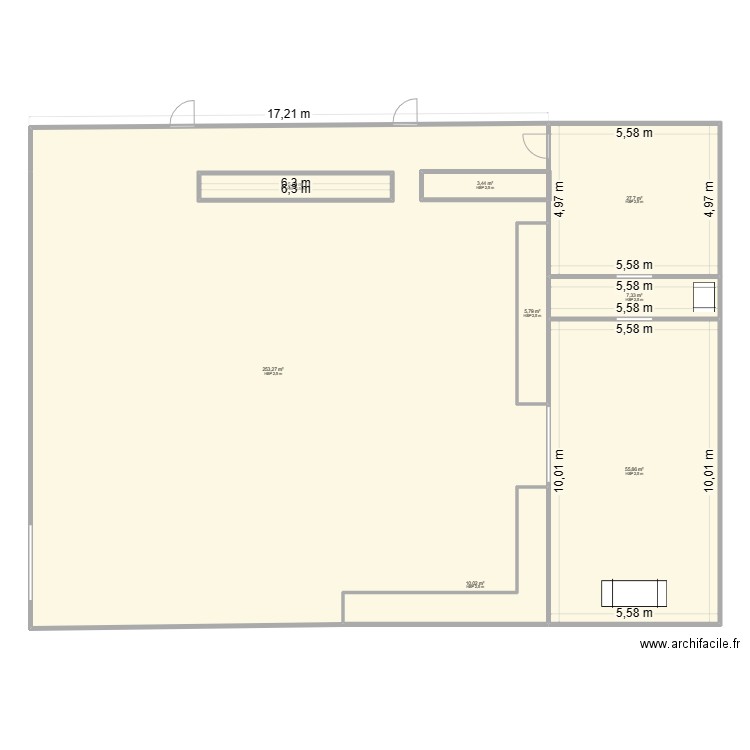 PLAN ENTREPOT. Plan de 8 pièces et 375 m2