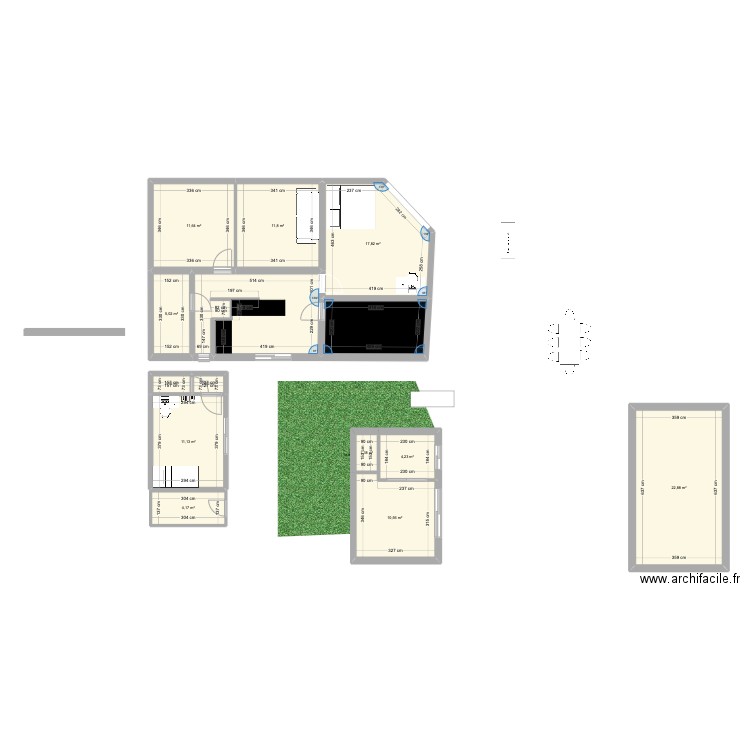 DUPATYFAMILY. Plan de 14 pièces et 128 m2