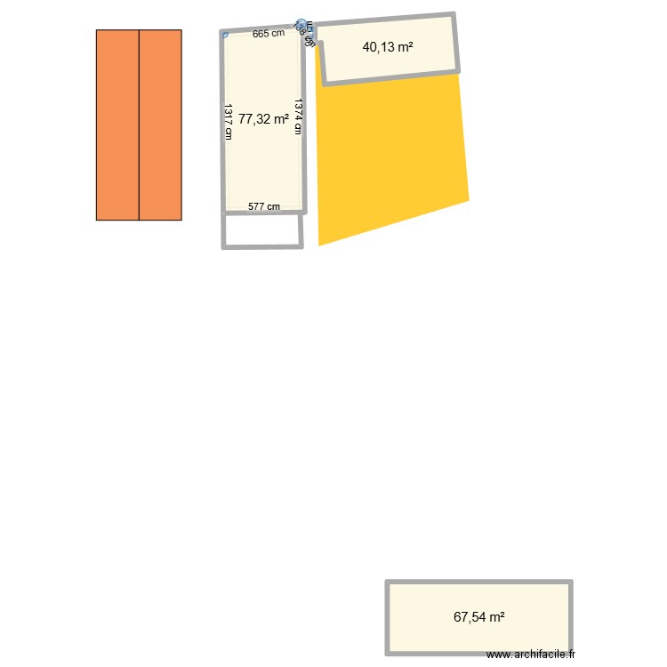 Équemauville . Plan de 10 pièces et 361 m2