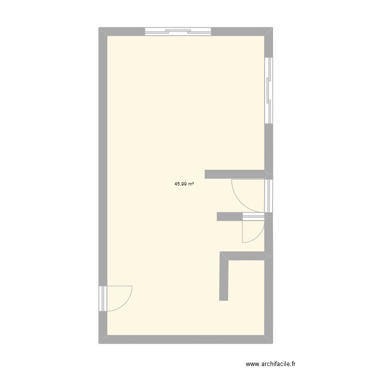 Maison Vezac. Plan de 1 pièce et 46 m2