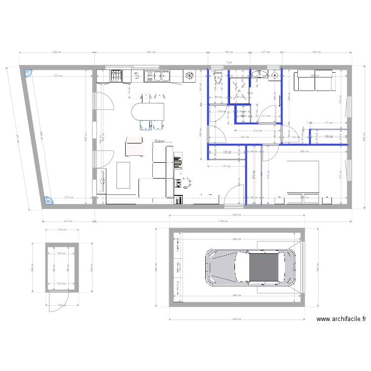 PLAN ST MARCELLIN V2. Plan de 11 pièces et 108 m2