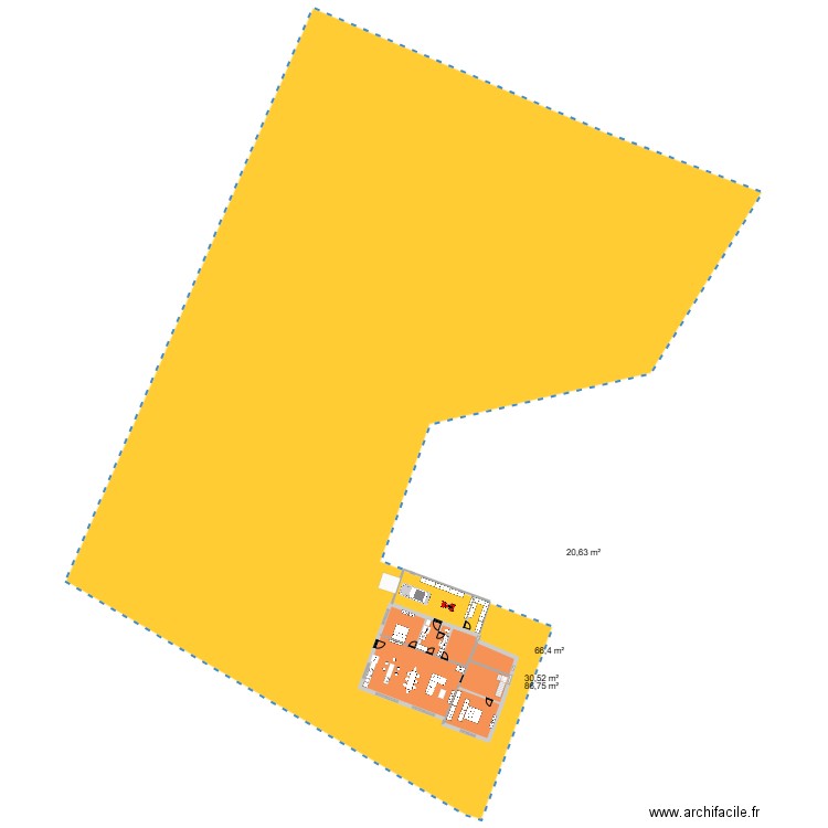 la guitonniere. Plan de 5 pièces et 270 m2