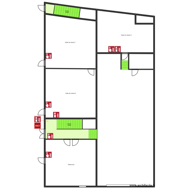 Olivier rdc bat B entree principale. Plan de 11 pièces et 2779 m2