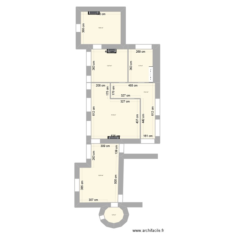 Berthod - EDL chambre d'hôte. Plan de 8 pièces et 111 m2