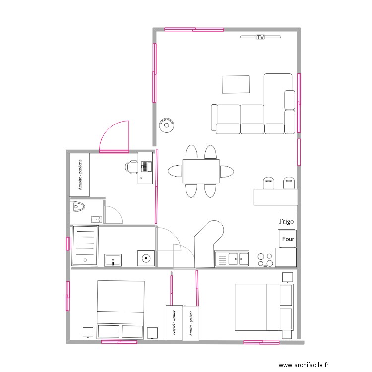 19 hutte. Plan de 0 pièce et 0 m2