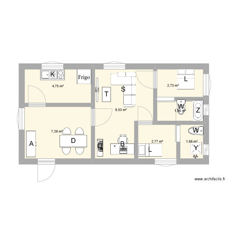 Sage_house. Plan de 7 pièces et 31 m2