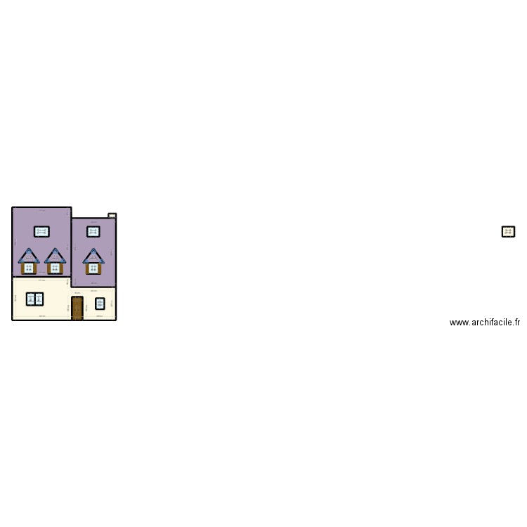 carnac façade nord. Plan de 17 pièces et 82 m2