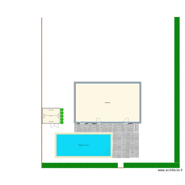 PLAN DE MASSE THIEFFRY. Plan de 2 pièces et 95 m2