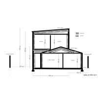 Plan coupe nord après travaux 