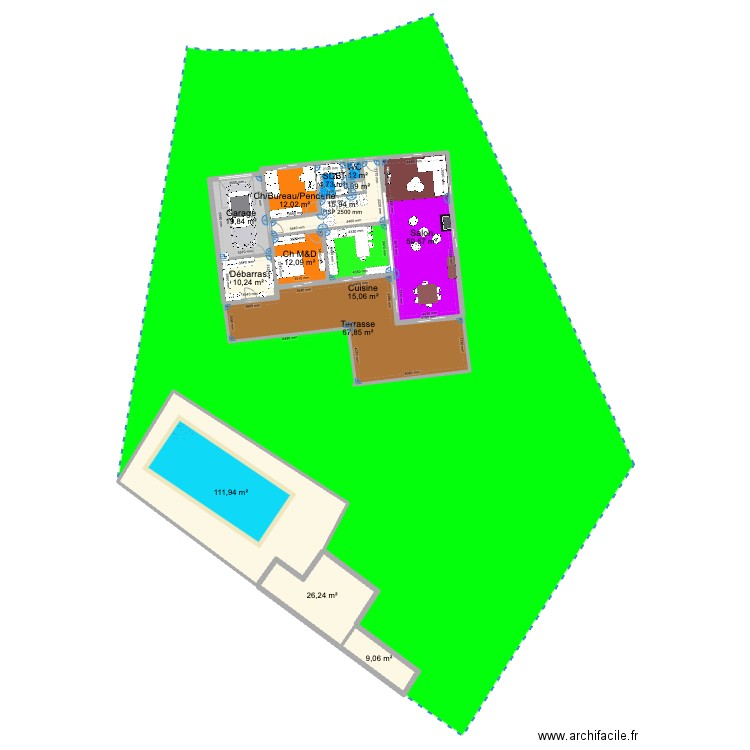 Comete Vision 5. Plan de 34 pièces et 505 m2