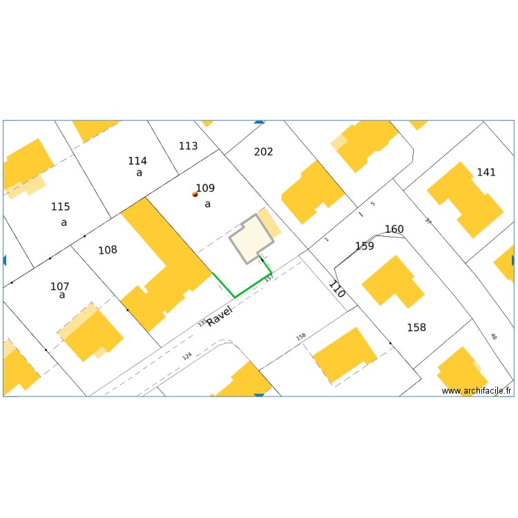 Cloture. Plan de 1 pièce et 84 m2