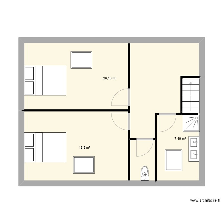 Matthieu Fablet2. Plan de 3 pièces et 52 m2