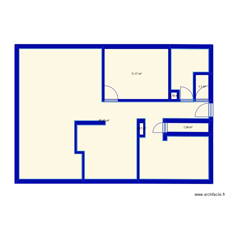 PLAN MAISON. Plan de 6 pièces et 79 m2