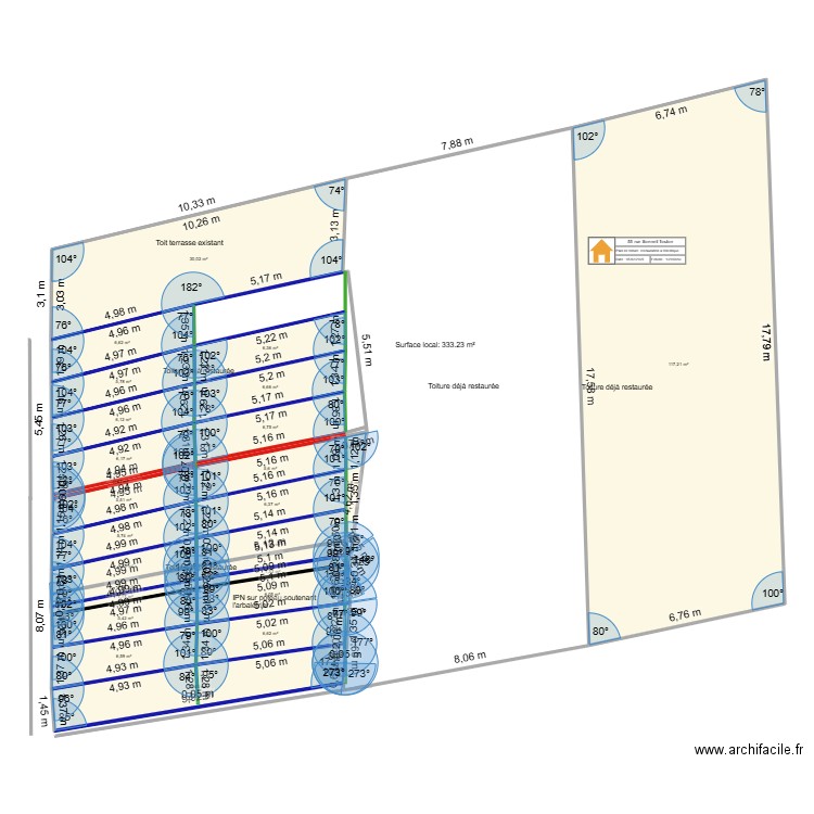 Plan détail charpente BORIS 2. Plan de 27 pièces et 271 m2