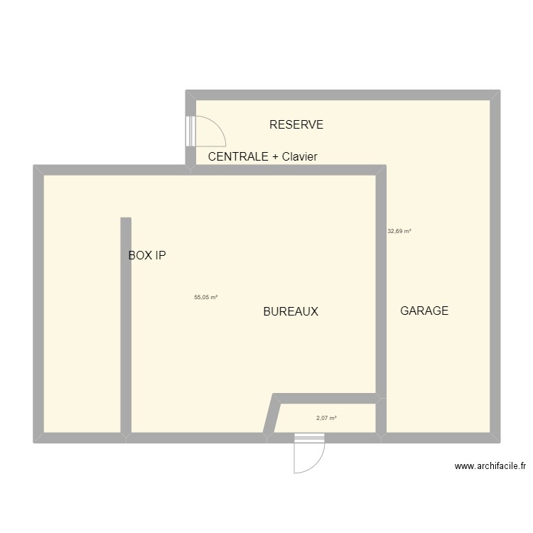 Plan LIMOUSIN DEPANNAGE. Plan de 3 pièces et 90 m2