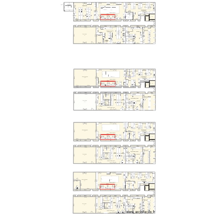 4eme_CB_BM. Plan de 131 pièces et 1836 m2