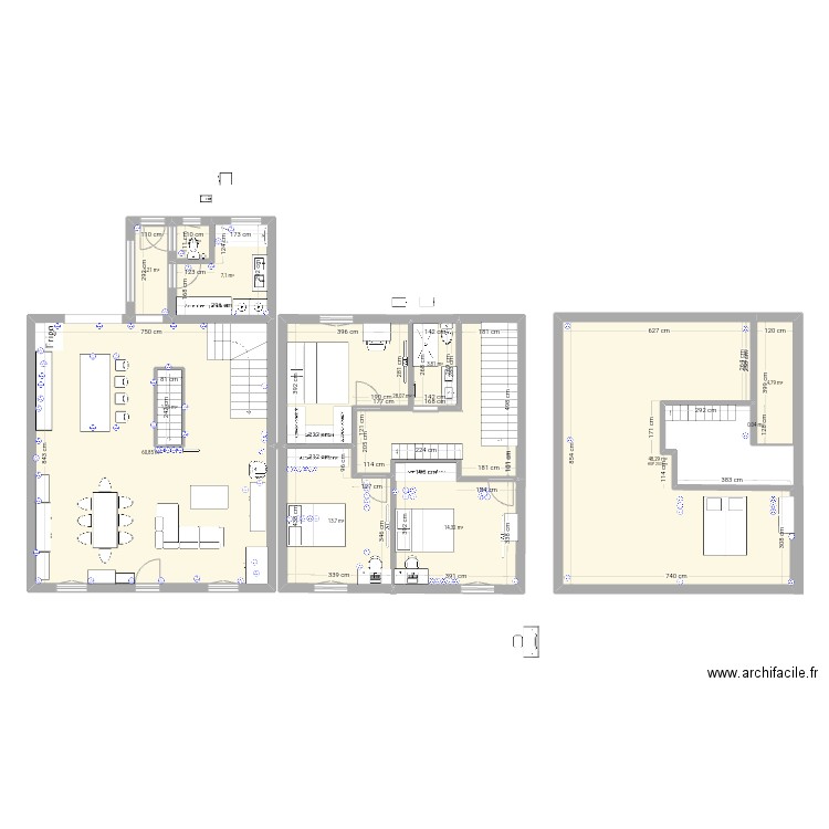 Maison 01.25. Plan de 12 pièces et 190 m2