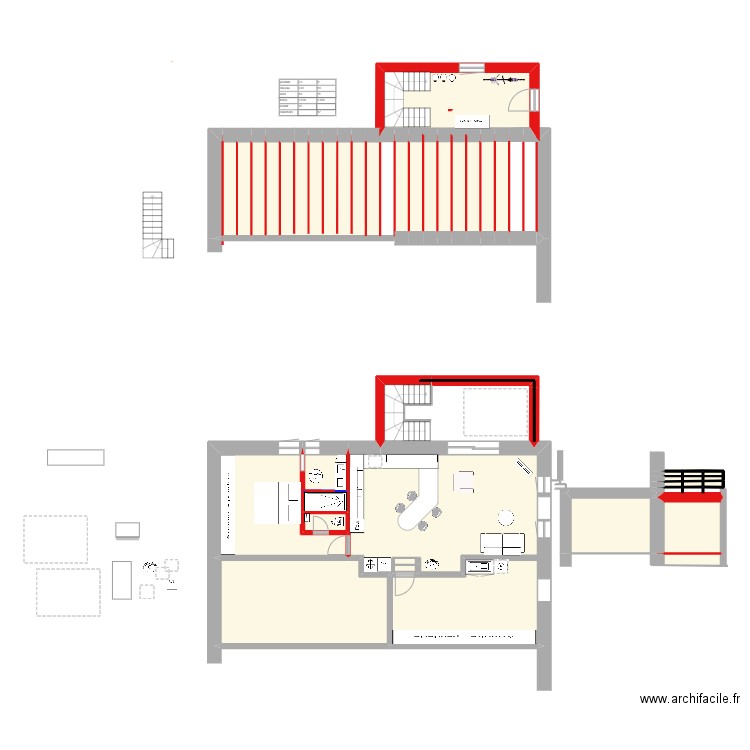 appartement 34 c. Plan de 35 pièces et 180 m2