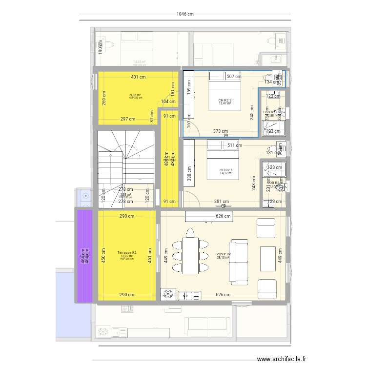 pc modificatif 2. Plan de 38 pièces et 403 m2