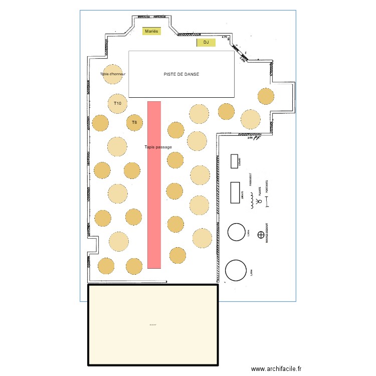 Mariage Cec & Mich. Plan de 1 pièce et 94 m2