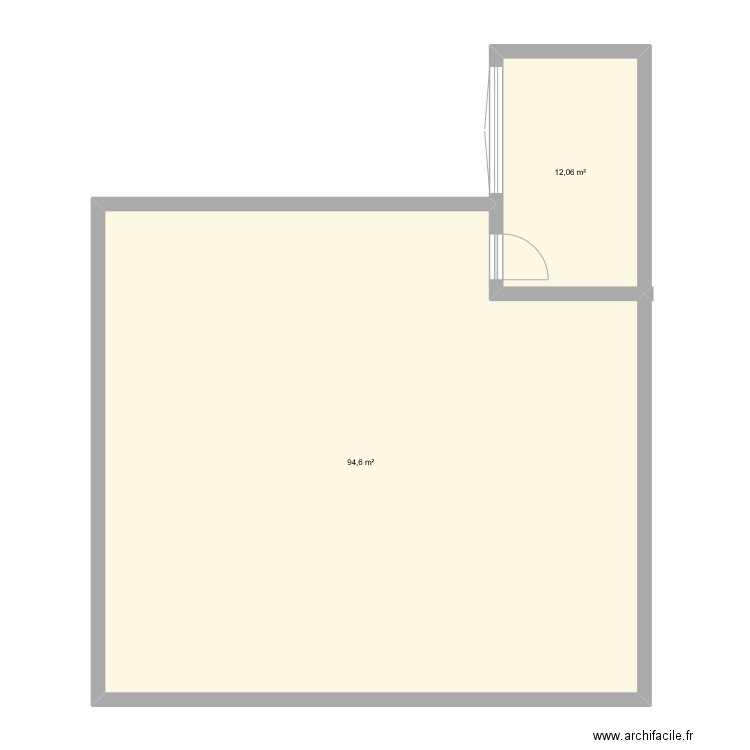 test. Plan de 2 pièces et 107 m2