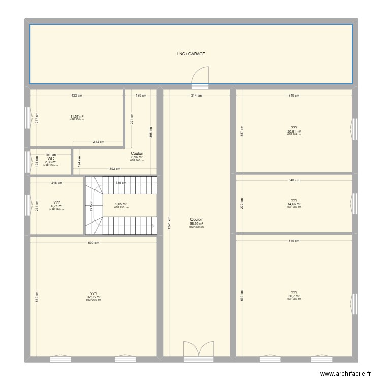 BLANCHARD RDC. Plan de 11 pièces et 218 m2