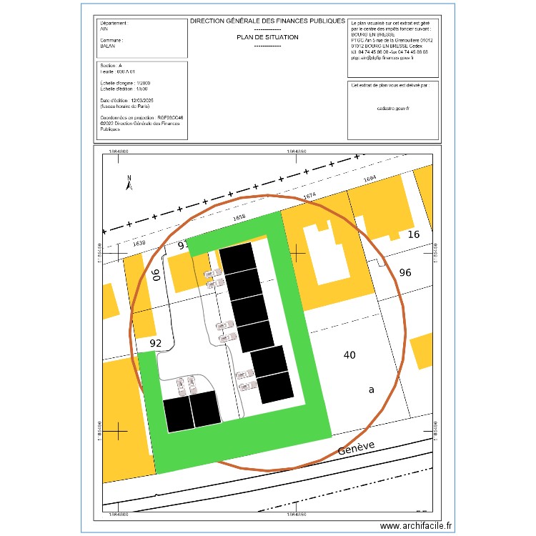 Balan Projet Lotissement. Plan de 0 pièce et 0 m2