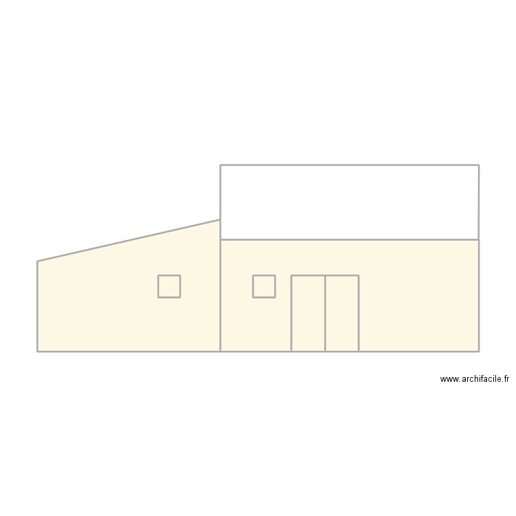 maison. Plan de 6 pièces et 36 m2