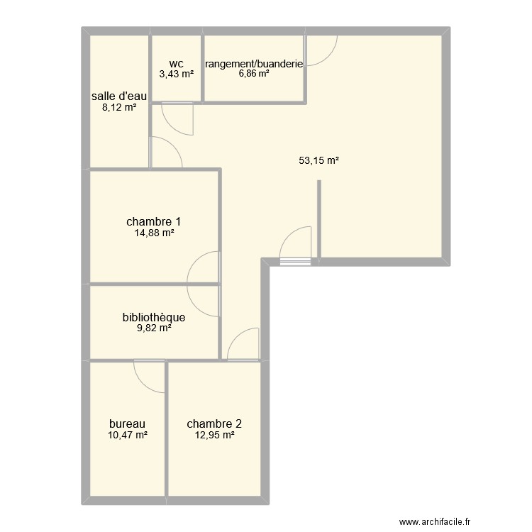 cie tech. Plan de 8 pièces et 120 m2