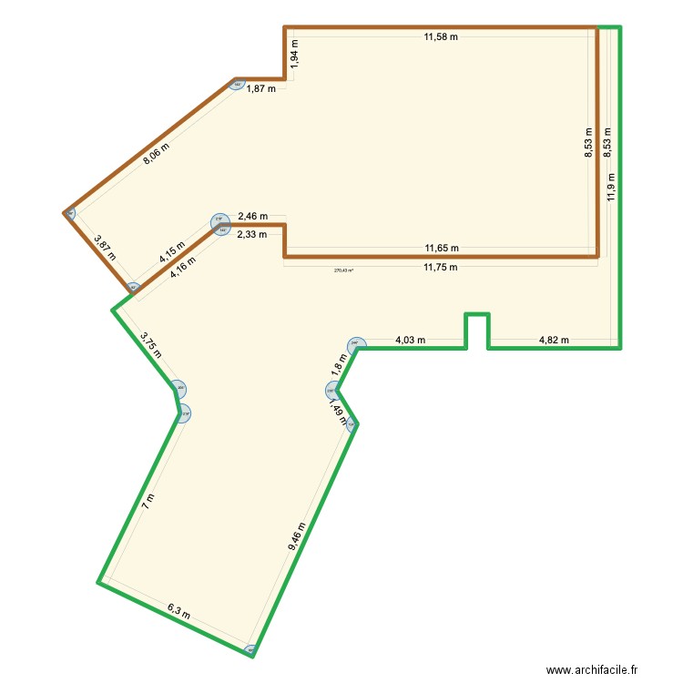 plan terrasse 1. Plan de 1 pièce et 270 m2