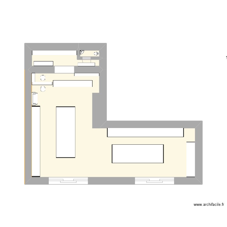 Lunettes pour tous saint laz. Plan de 3 pièces et 16 m2