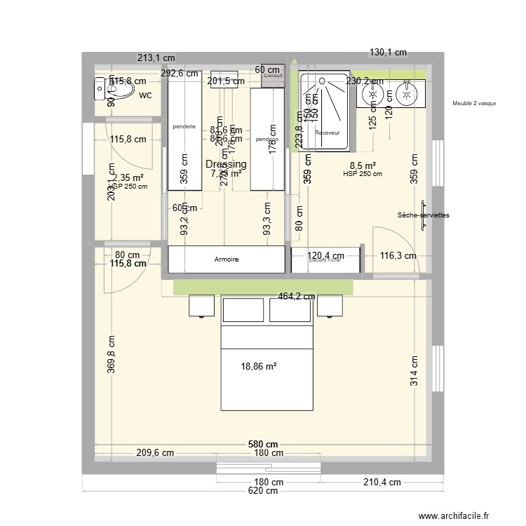 Plan de masse pour sandrine. Plan de 6 pièces et 78 m2