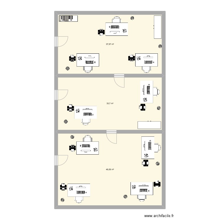 0002. Plan de 3 pièces et 118 m2