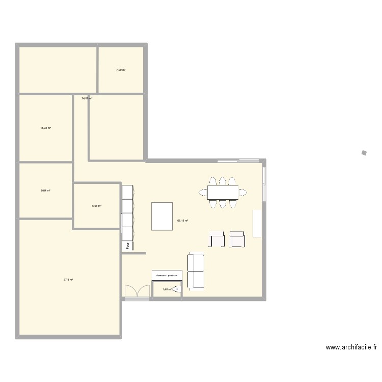 MAISON Charline . Plan de 8 pièces et 167 m2