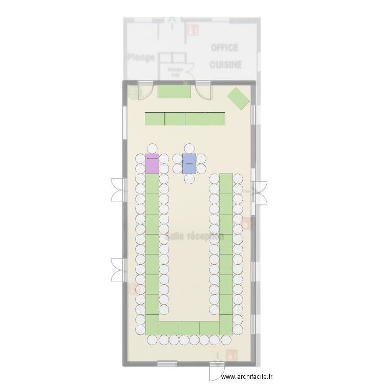 Baptême Augustin . Plan de 1 pièce et 122 m2