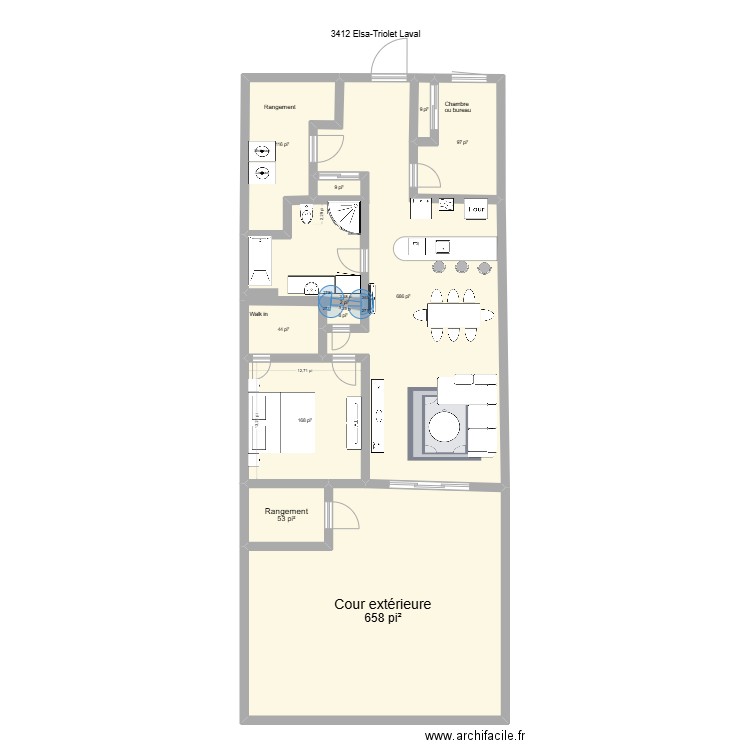 3412 Elsa-Triolet, Laval. Plan de 11 pièces et 172 m2