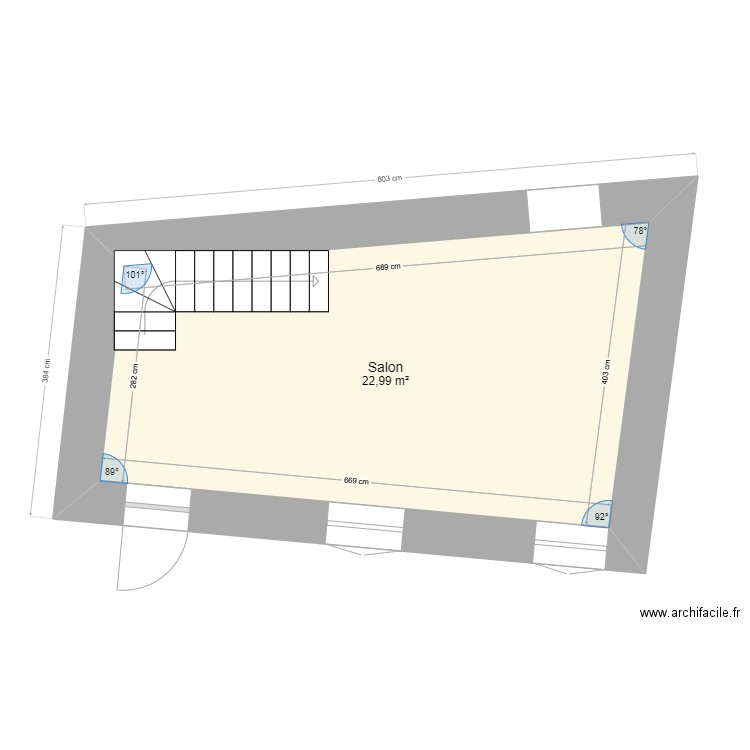 Apt 5 Conti. Plan de 5 pièces et 46 m2