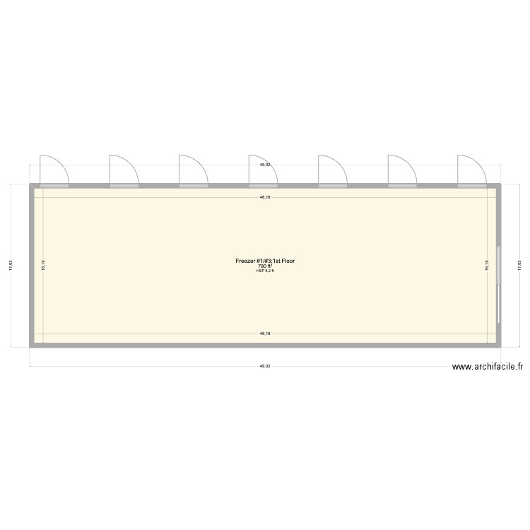 DES Freezer #1 and #2. Plan de 1 pièce et 72 m2