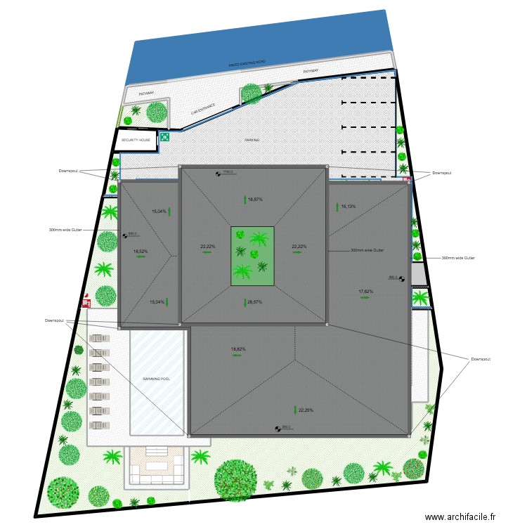 KACYIRU RP5 BIS. Plan de 97 pièces et 3350 m2