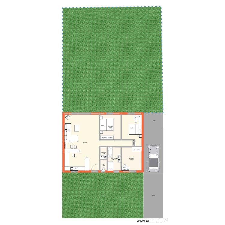 PLAN MAISON . Plan de 7 pièces et 98 m2