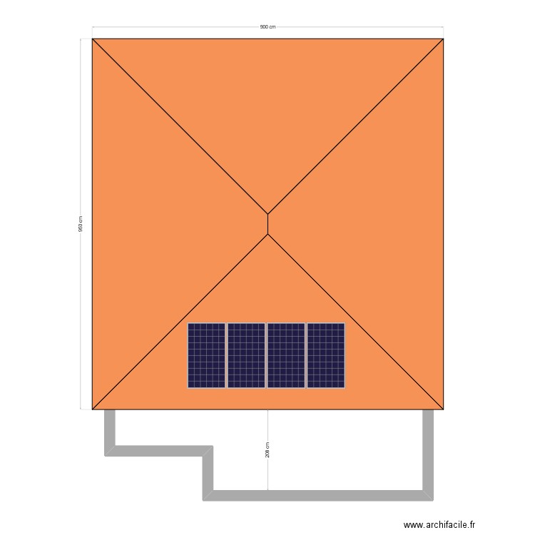 toiture gigean. Plan de 0 pièce et 0 m2