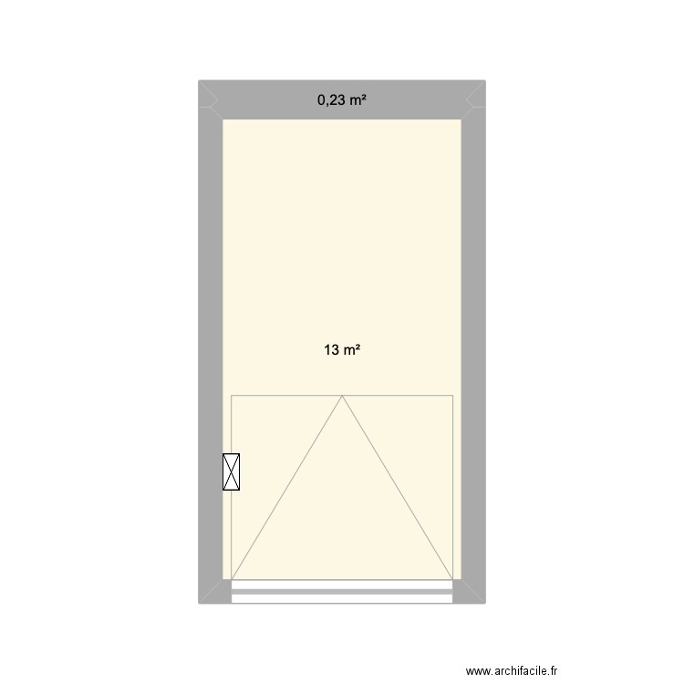 box 221. Plan de 2 pièces et 13 m2