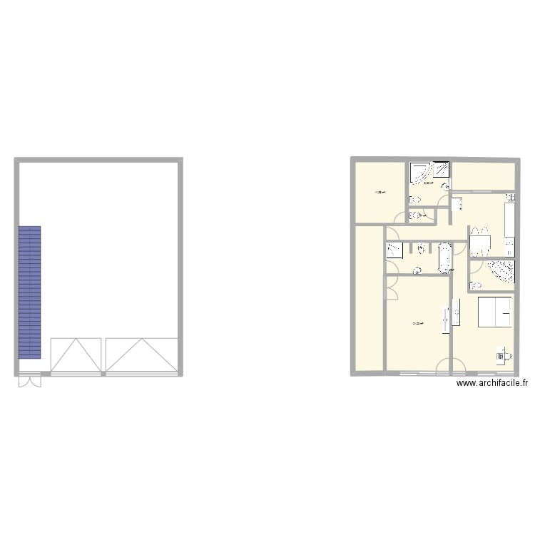 Plan Bazer. Plan de 5 pièces et 112 m2