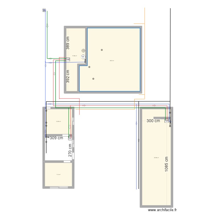 PLAN MAISON OK. Plan de 5 pièces et 150 m2