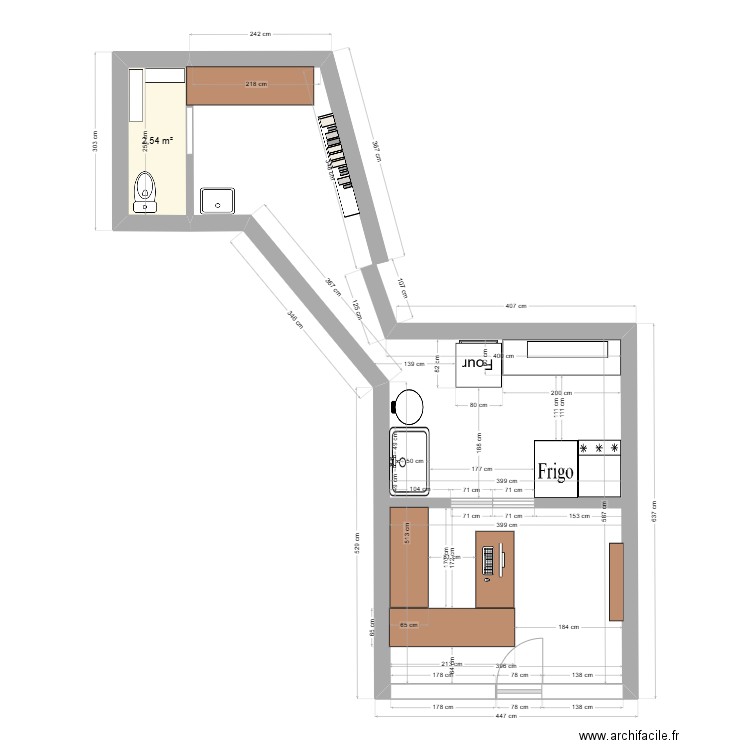 PLAN LOCAL JOOKIE V2 . Plan de 1 pièce et 3 m2