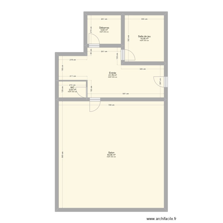 PLAN MOHR. Plan de 5 pièces et 105 m2