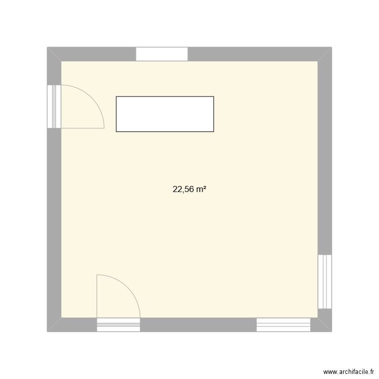 Boutique. Plan de 1 pièce et 23 m2