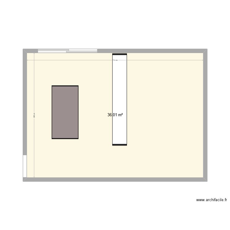 cuisine bidart pos table 220 pos 45. Plan de 1 pièce et 36 m2